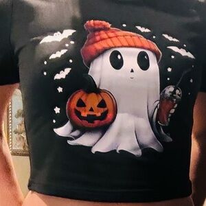 Halloween crop top for women